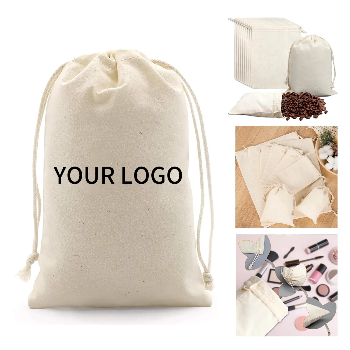 Soft Cotton Drawstring Storage Bag 1