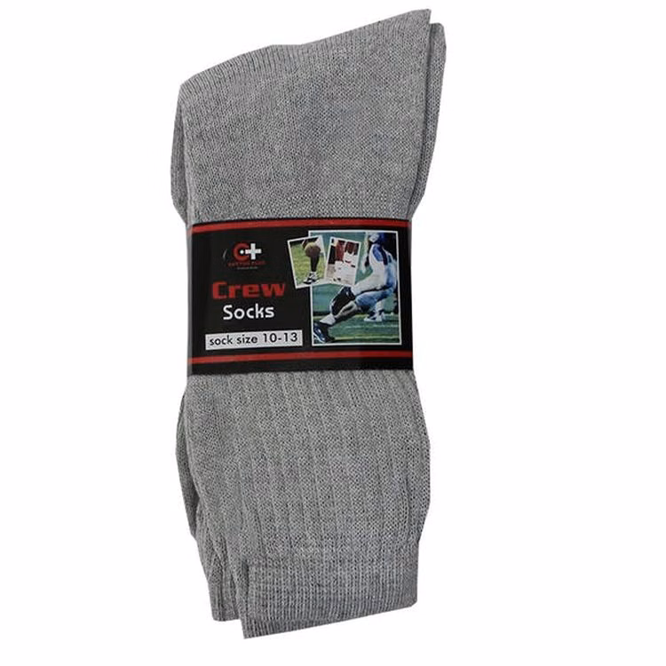 Men's Crew Socks - White Size 10-13