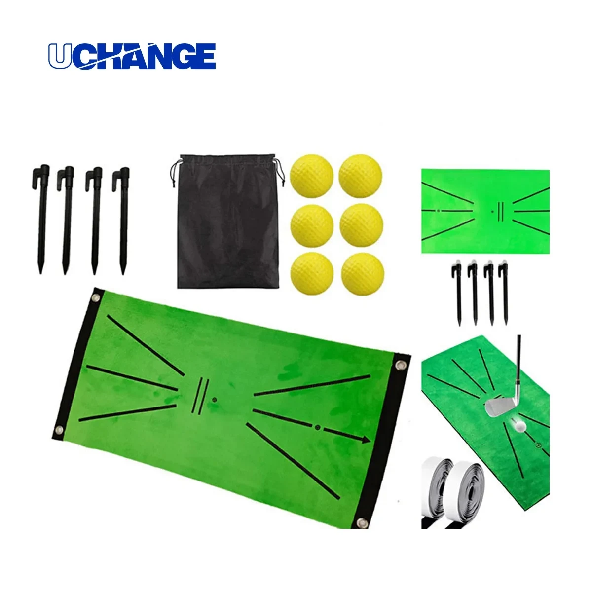 Portable Golf Putting Practice Mat Set 1