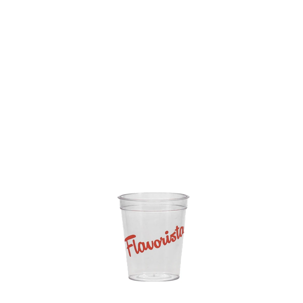 2 oz Hard Plastic Smooth Cup Clear Tradition Print 1