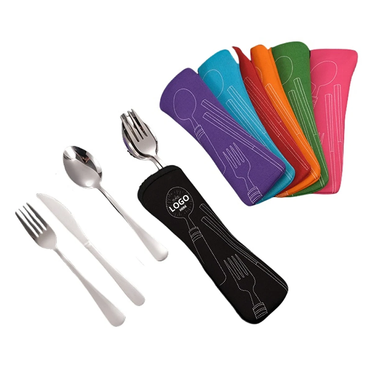 Stainless Steel Portable Travel Utensils with Case 1