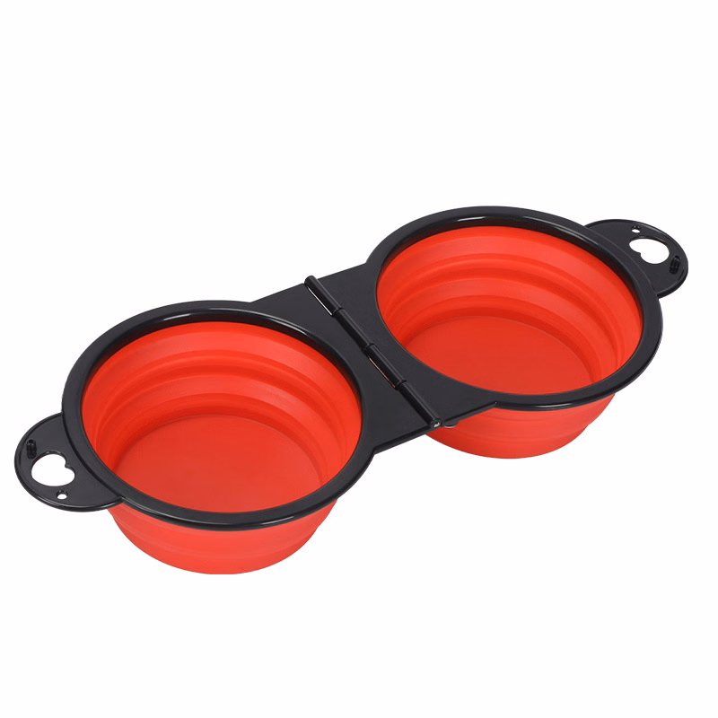 Collapsible Dog Dual Bowls