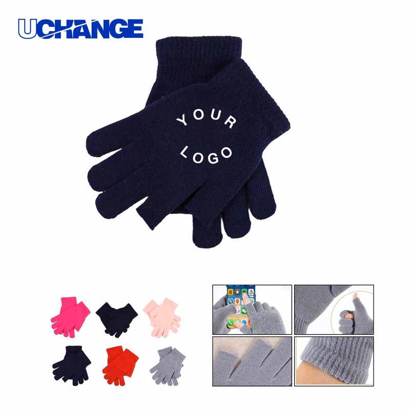 Acrylic Knit Gloves Pair for Work or Outdoor Wear