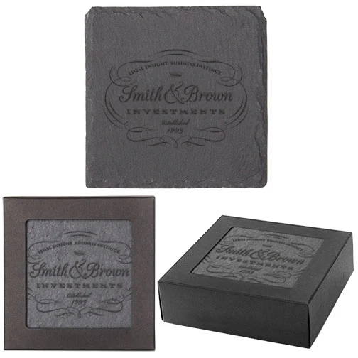Square Slate Coaster Set 1