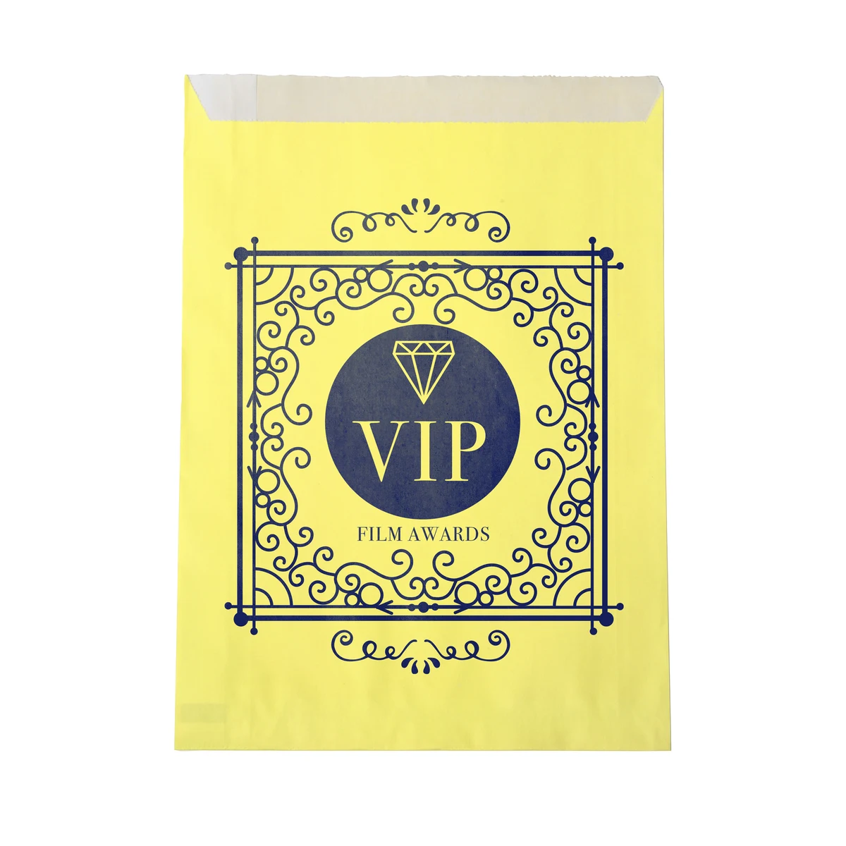 One-color Colored Paper Bag Yellow (7.5"W x 10"H) 1