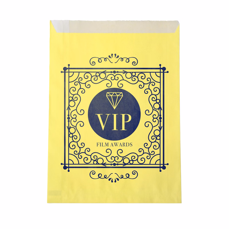 One-color Colored Paper Bag Yellow (7.5"W x 10"H)