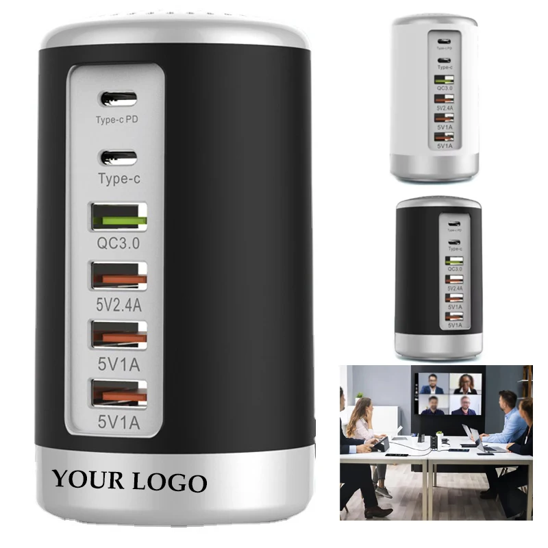 60W USB Charging Station with 6-Port 1