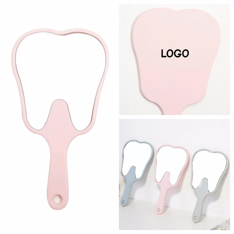 Tooth Shape Handheld Makeup Mirror