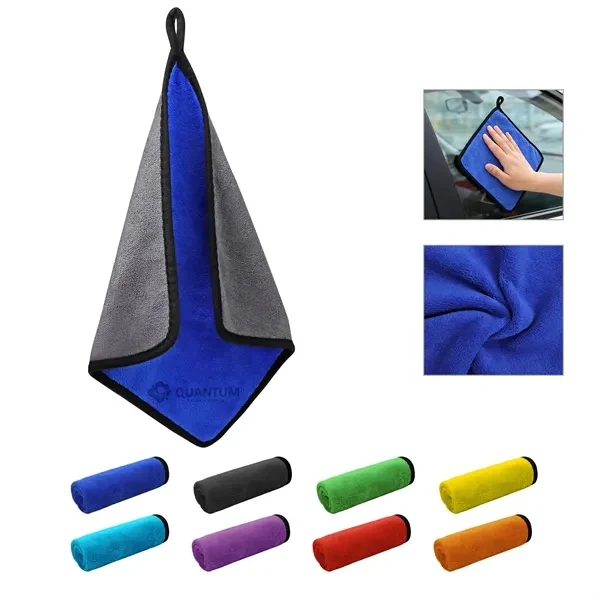 Custom 12x12 Polyester Double Sided Absorbent Car Wash Towel — Detail Pro 1