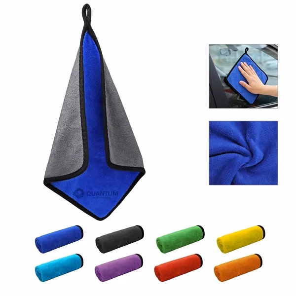 Custom 12x12 Polyester Double Sided Absorbent Car Wash Towel — Detail Pro