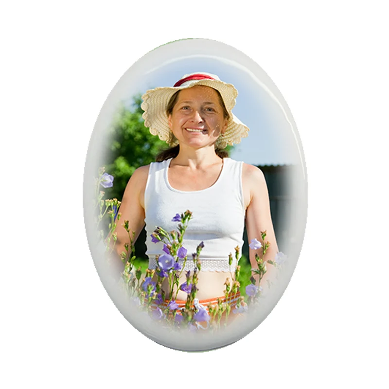 Ceramic Oval Memorial Shaped Photo Tiles 1