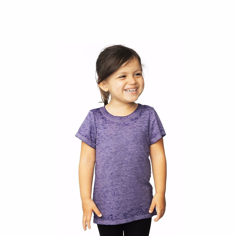 Toddler Burnout Wash Short Sleeve Girls Tee