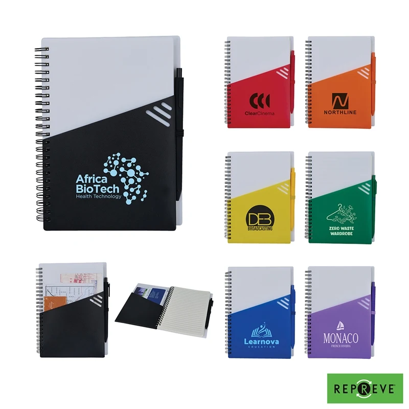 Providence Repreve® Ocean Recycled (RPP) Junior Notebook & Ballpoint Pen w/FSC® Paper 1