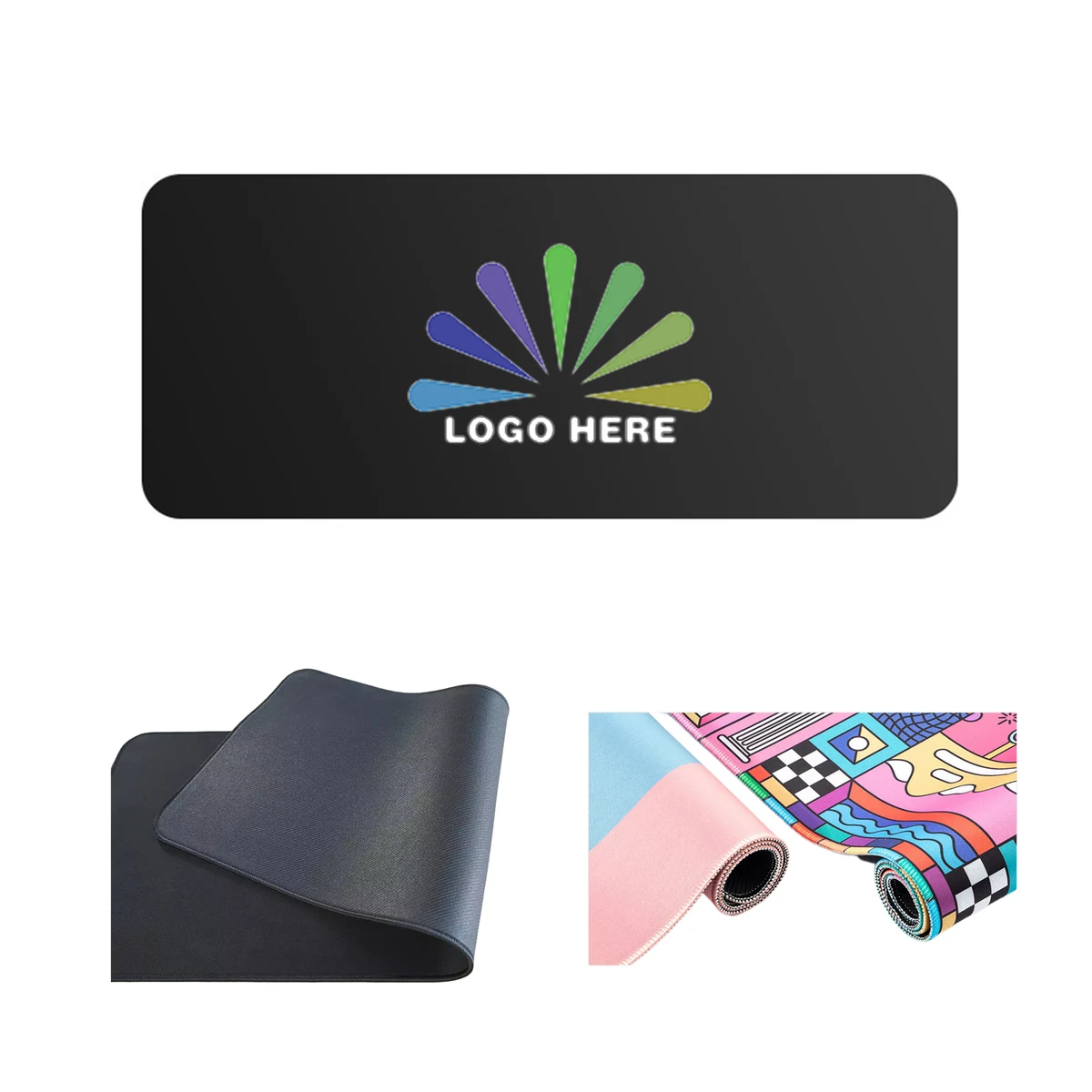 Soft Rubber Mouse Pad With Stitched Edge 1