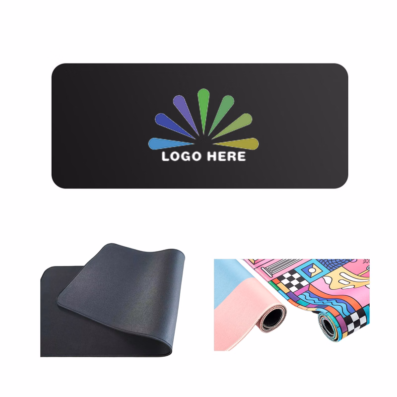 Soft Rubber Mouse Pad With Stitched Edge