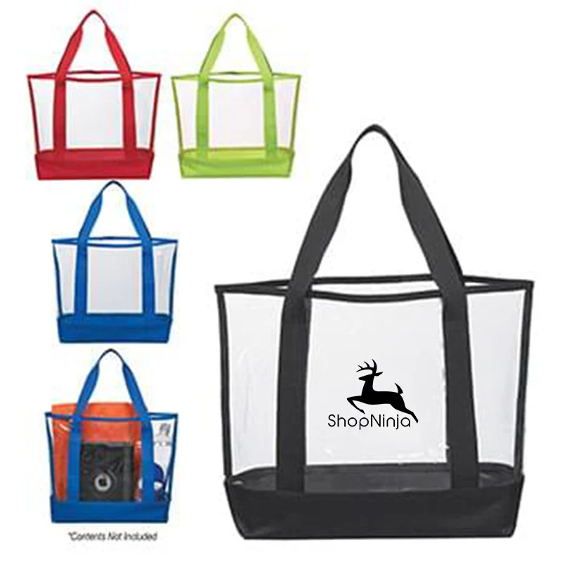Clear Casual Tote Bag, custom tote bag with logo imprint 1