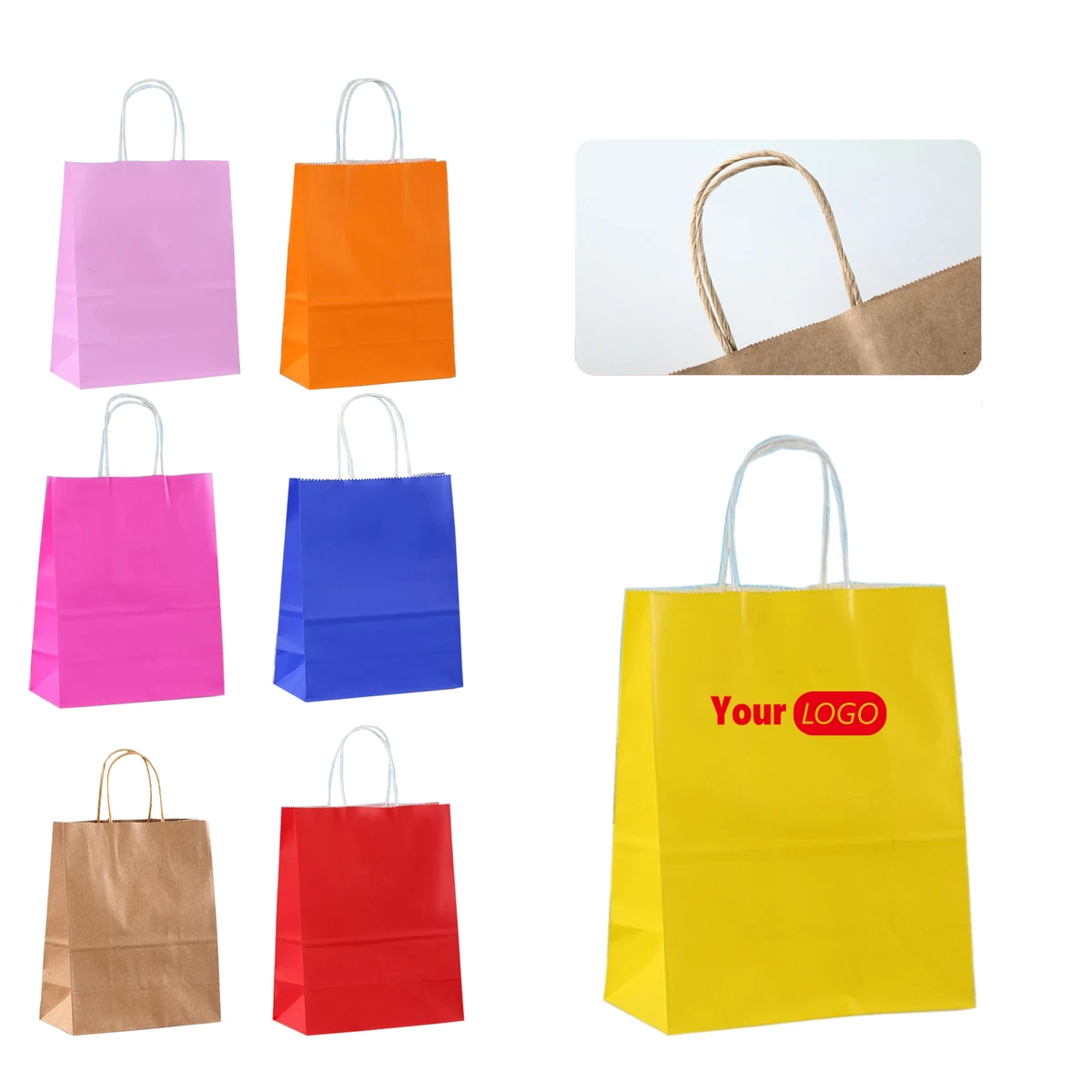 Customizable Kraft Gift Bag For Birthdays And Weddings 1