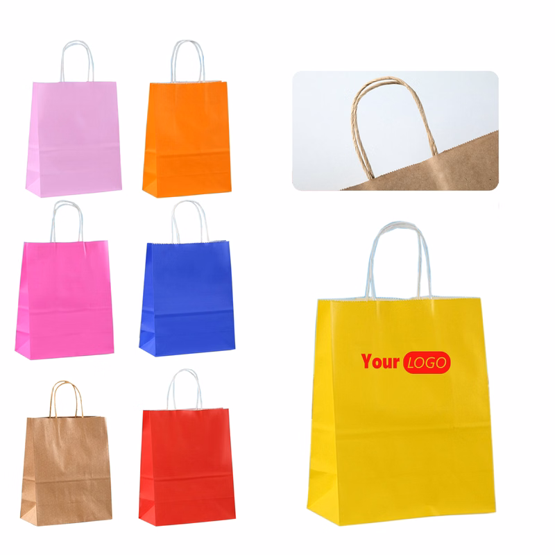 Customizable Kraft Gift Bag For Birthdays And Weddings