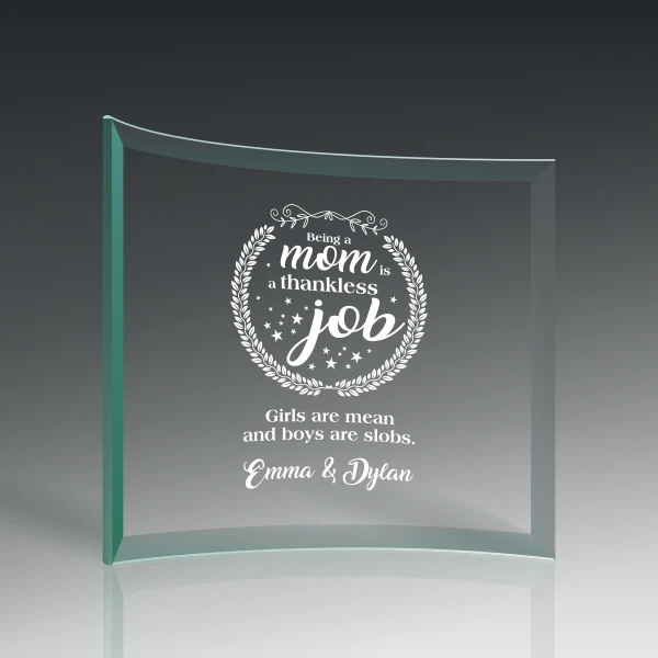 Curved Glass Plaque Award 1