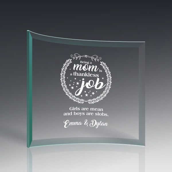 Curved Glass Plaque Award