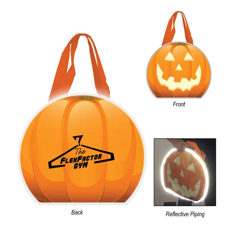 Reflective-Accented Pumpkin-Designed Tote 1