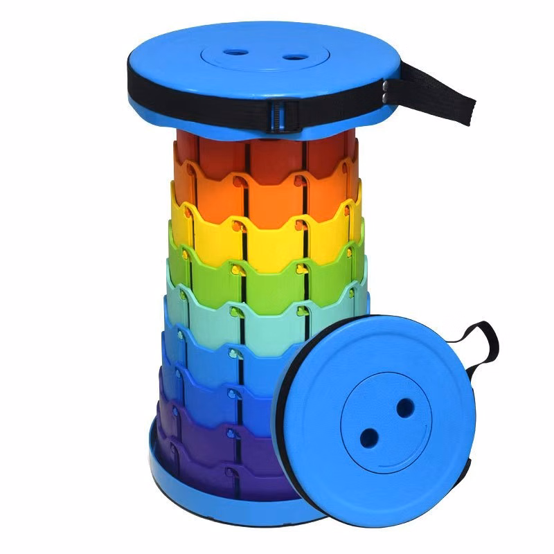 Telescopic Rainbow Foldable Camping Stool
