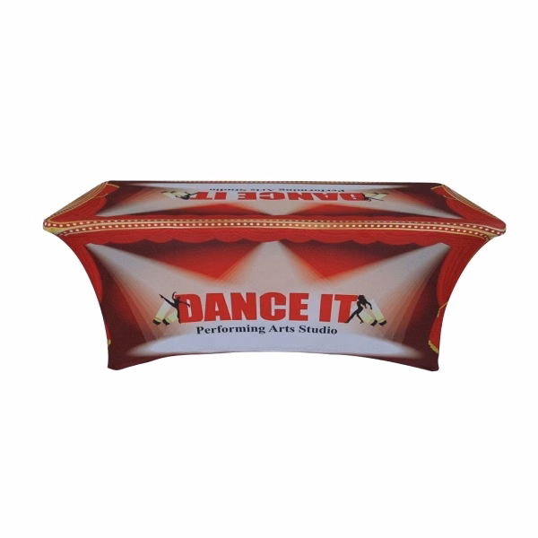 Spandex stretch Table Cover for 6' table, full color imprint