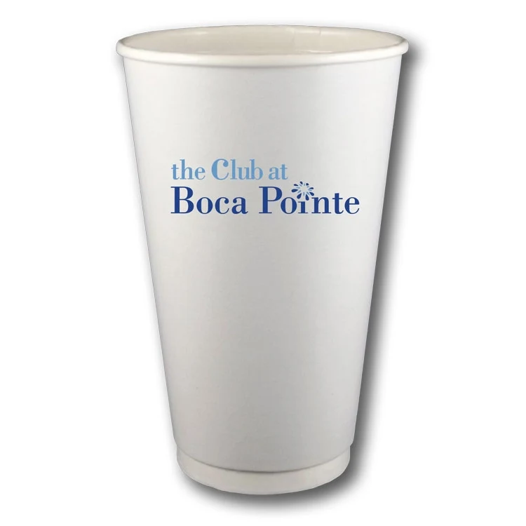 16 oz. Double-Wall Paper Hot Cup - White or Kraft 1