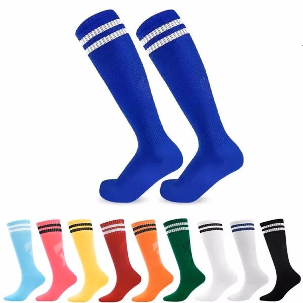 Custom Polyester Striped Football Socks — Multi-Size Sports Team Giveaway