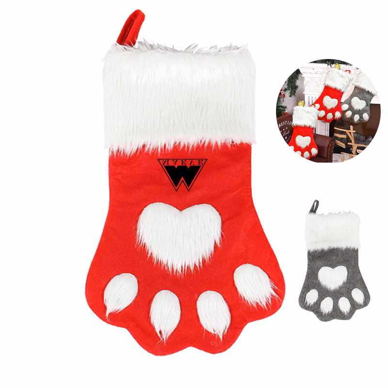Dog Paw Christmas Gift Bag