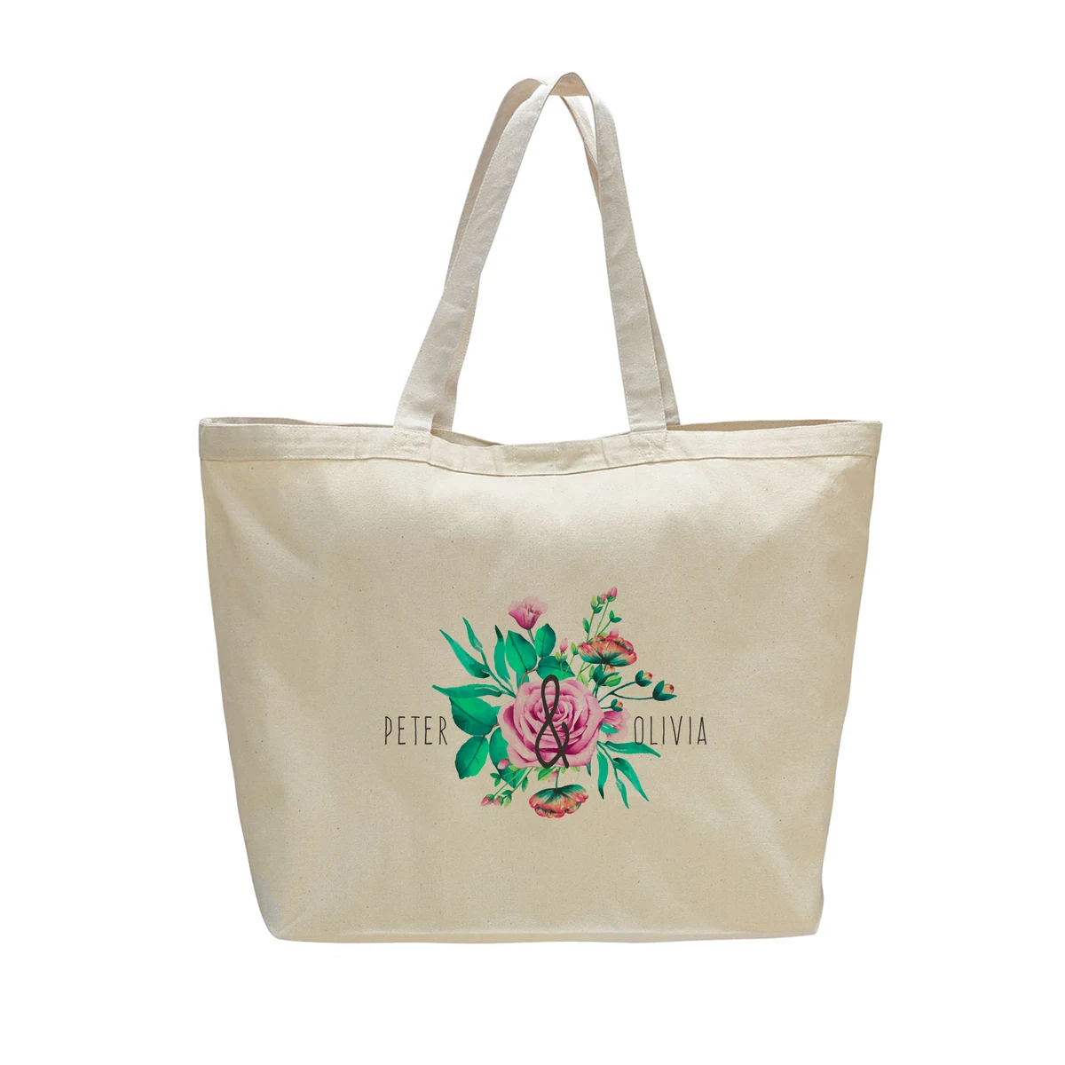 12 oz. 23"w Large Natural Heavy Canvas Velcro Closure Tote Bag 1