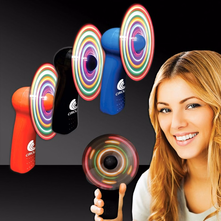 Handheld MultiColor LED Light Up Glow Fan