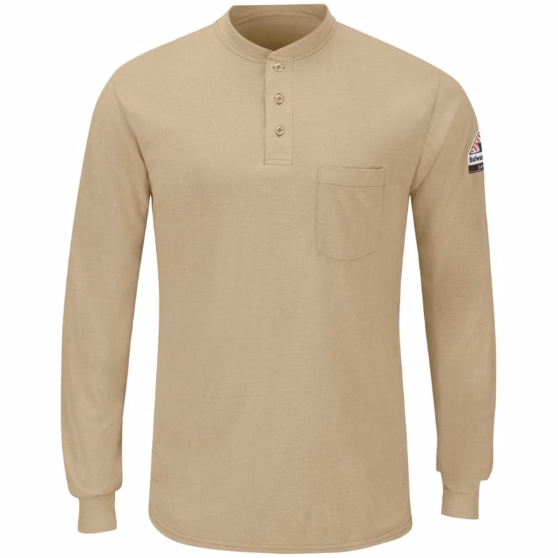 Bulwark Men's Tall Long Sleeve Henley - SML8T