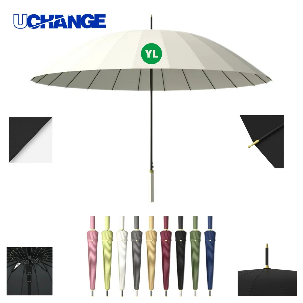 24 Rib Auto Opening Canopy Shield 1