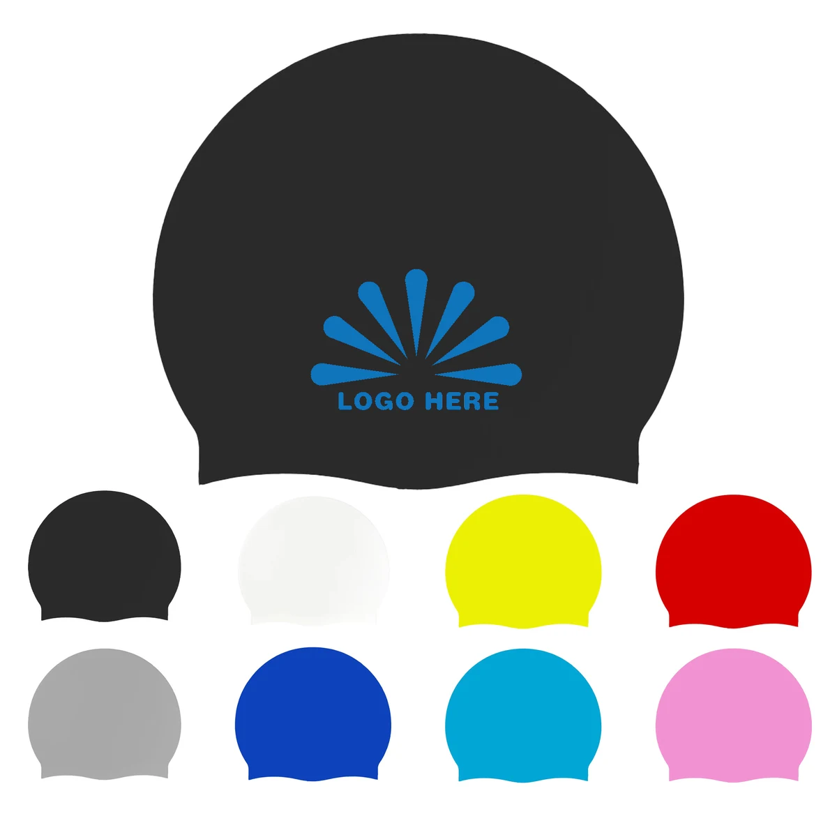 Silicone Waterproof Swimming Cap MOQ 20PCS 1