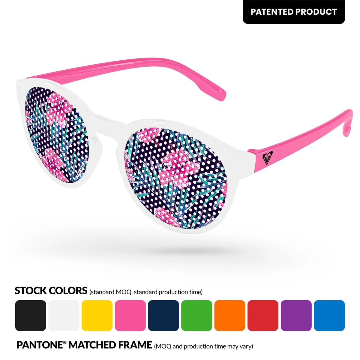 2-Tone Vicky Pinhole Sunglasses w/ Temple Imprint 1