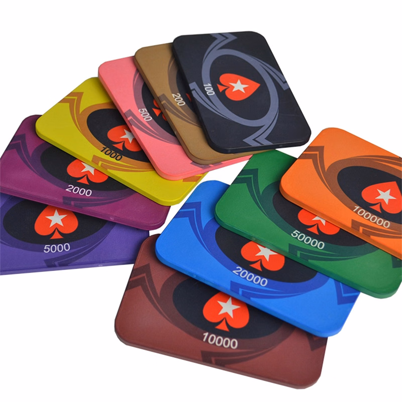Rectangular Poker Chips Full Color