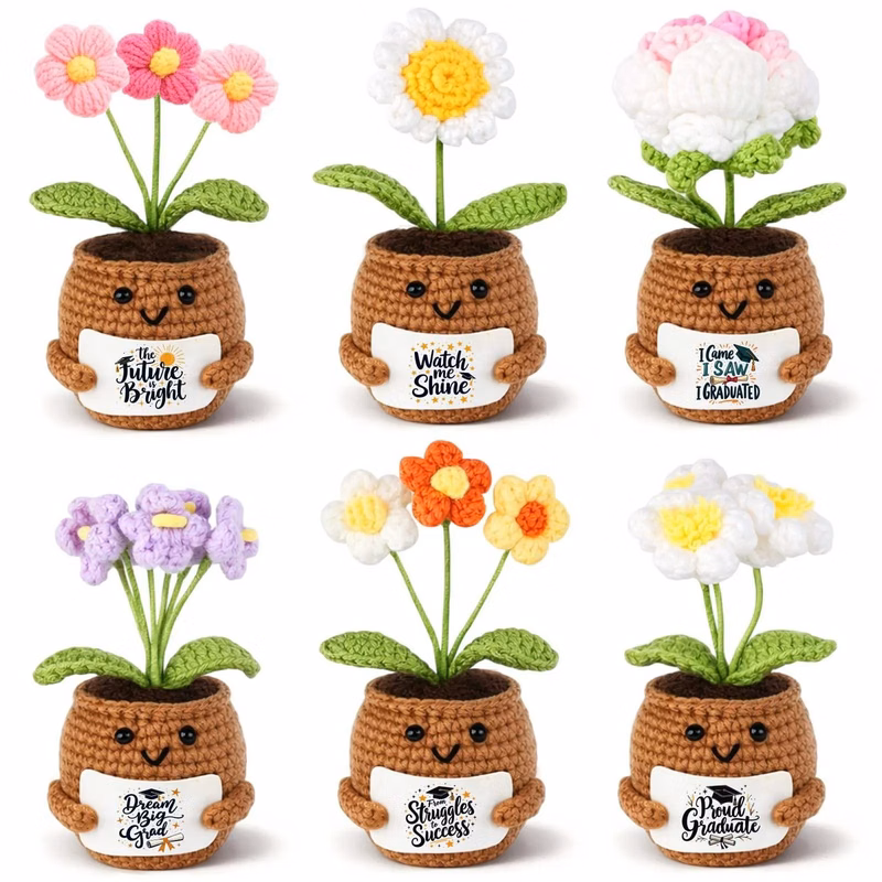 Handmade Positive Flower Crochet