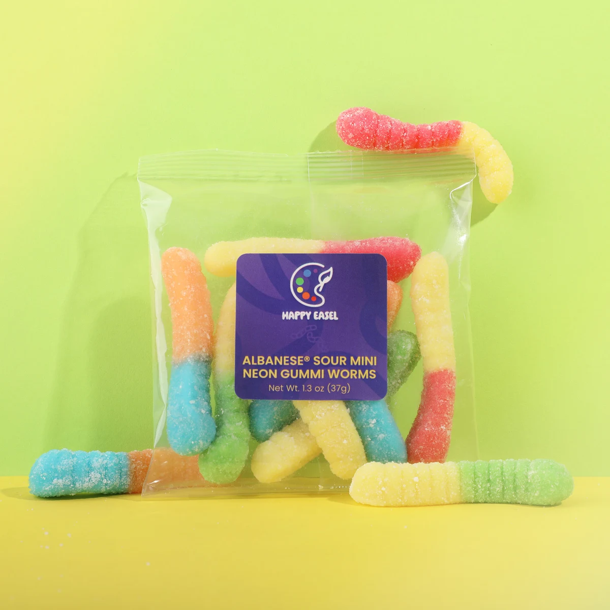 Albanese® Sour Mini Neon Gummi Worms: Taster Packet 1