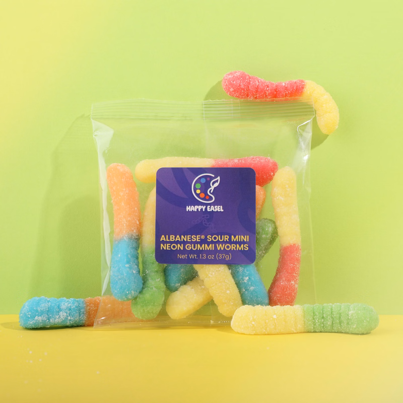Albanese® Sour Mini Neon Gummi Worms: Taster Packet