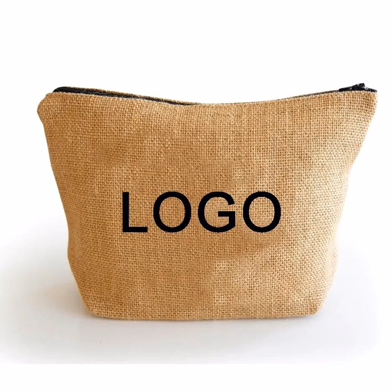 Custom Jute Zipper Pouch