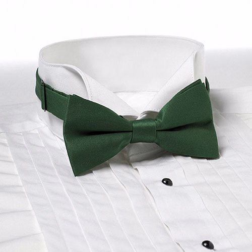 Kelly Green Solid Color Bow Tie - Adjustable Band