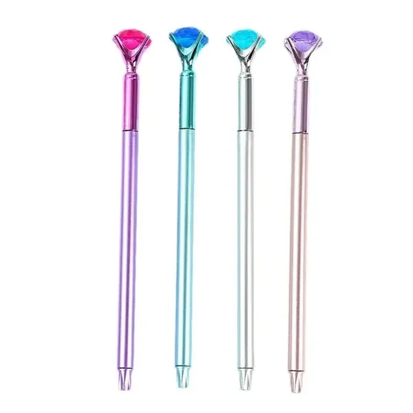 Custom 6.25 Inch Diamond Gel Pen Slender Profile — Luxury Corporate Writing Gift 1