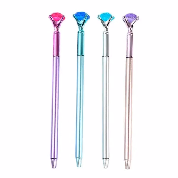 Custom 6.25 Inch Diamond Gel Pen Slender Profile — Luxury Corporate Writing Gift