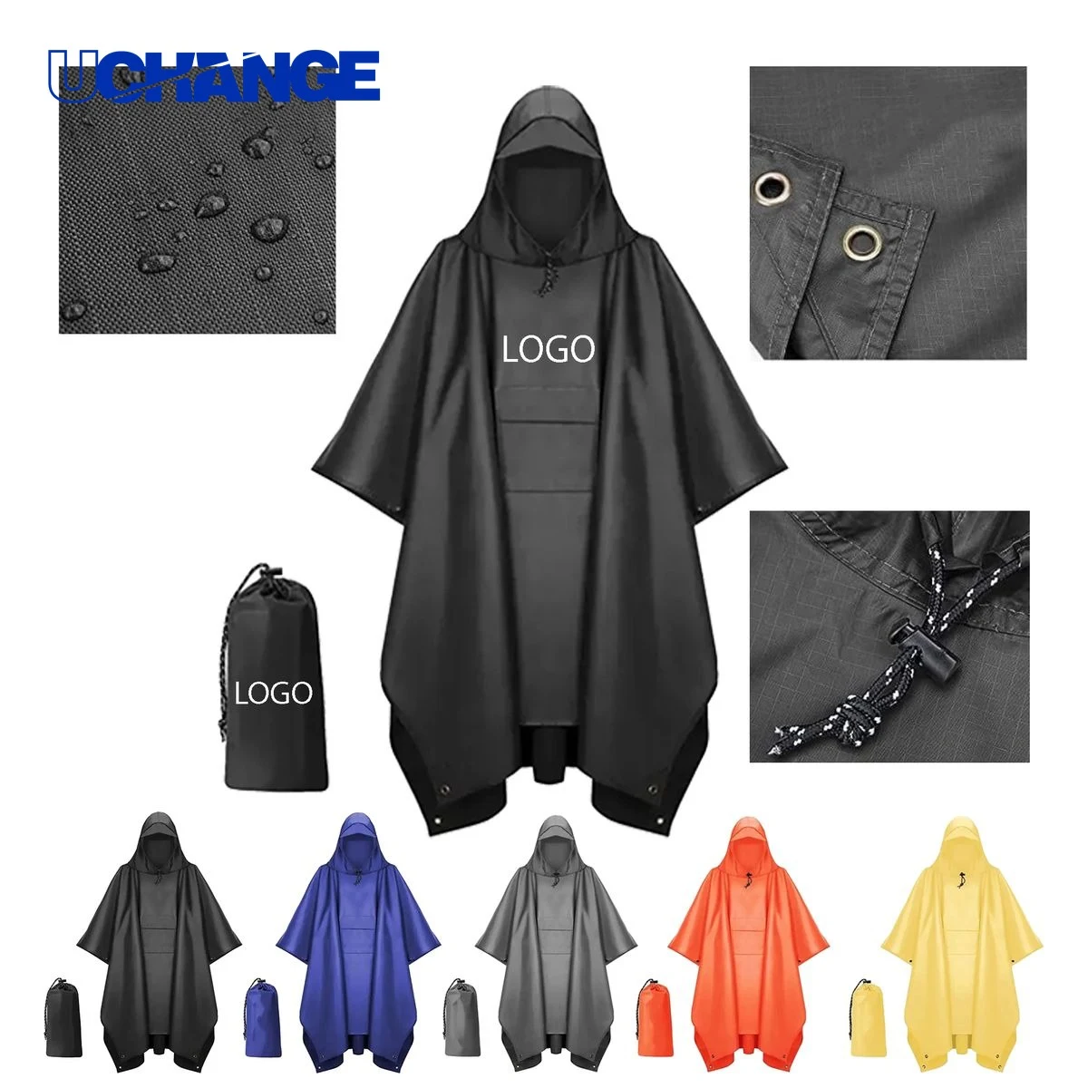 Recyclable Disposable Rainwear Poncho 1