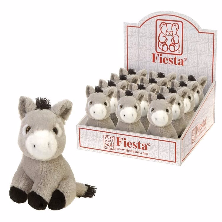 Sitting Donkey Plush Toys - 6" Gray