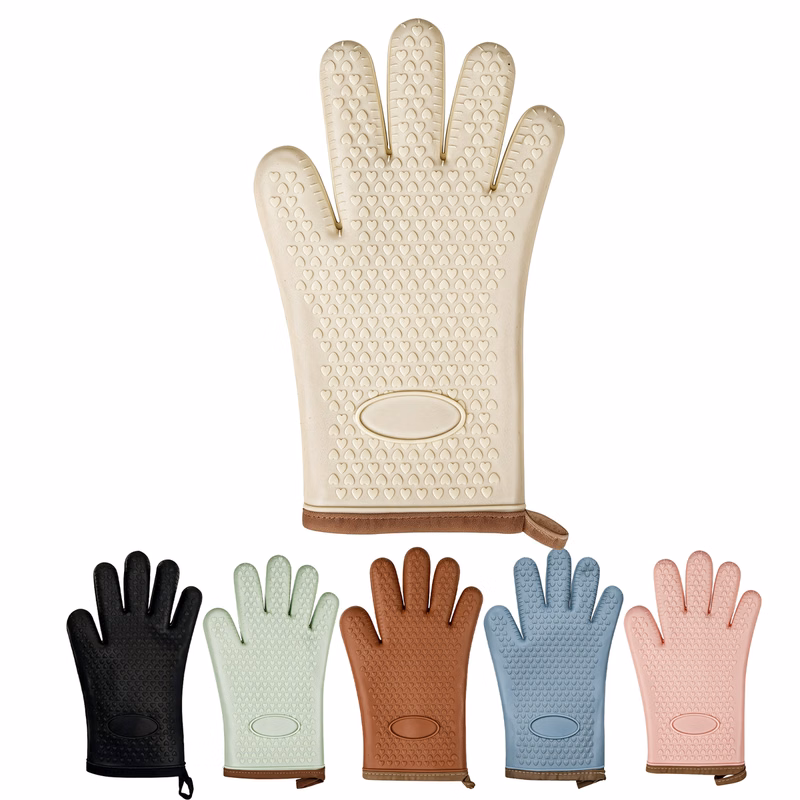Silicone Cotton Non Slip Heat Resistant Glove