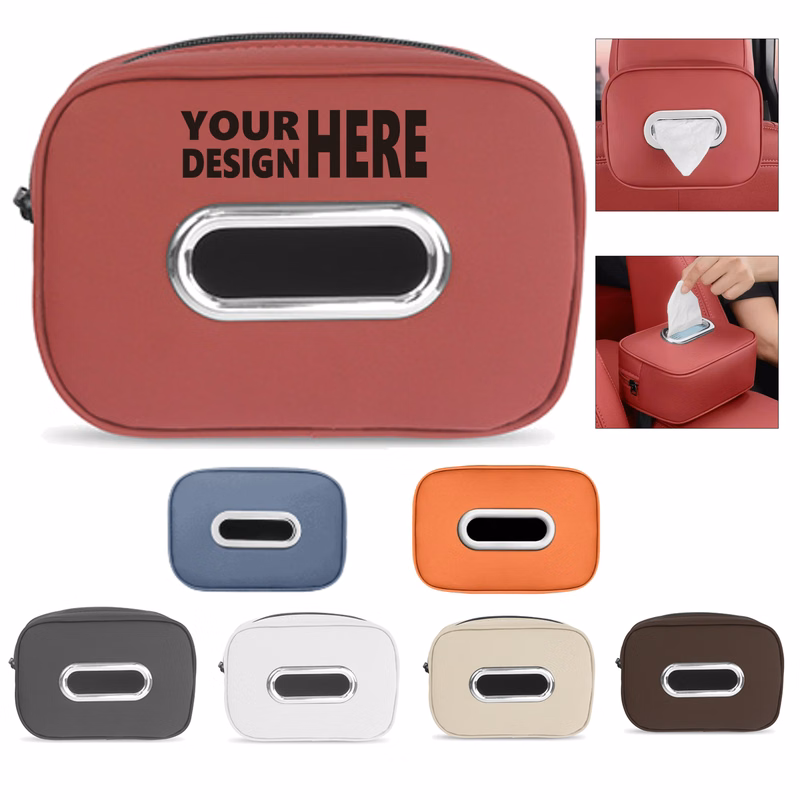 Car-Mounted PU Leather Tissue Box