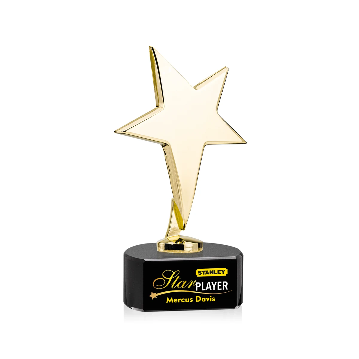 Tuscany Gold Star VividPrint™ Award on Paragon Base - Black 1