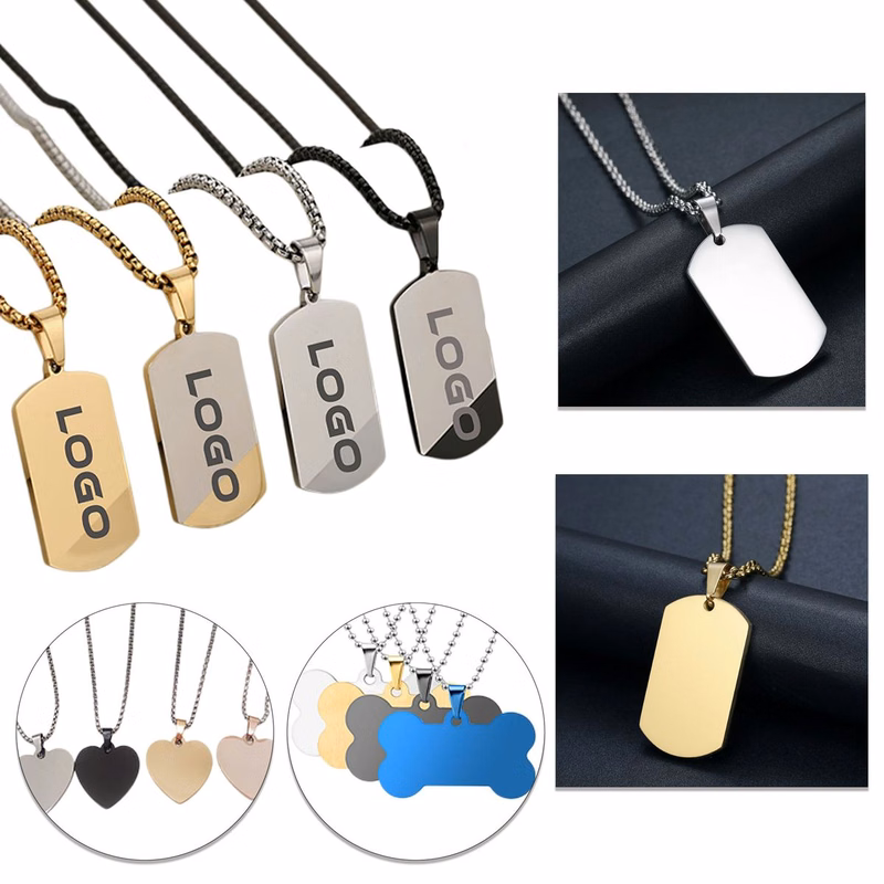 Laser Engravable Titanium Steel Pendant